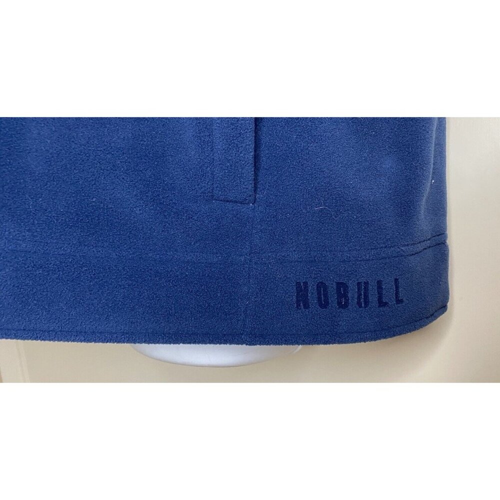 NOBULL Women’s Microplush Fleece Vest Blue S – Sleeveless Cowl Neck Zip up - Picture 3 of 12